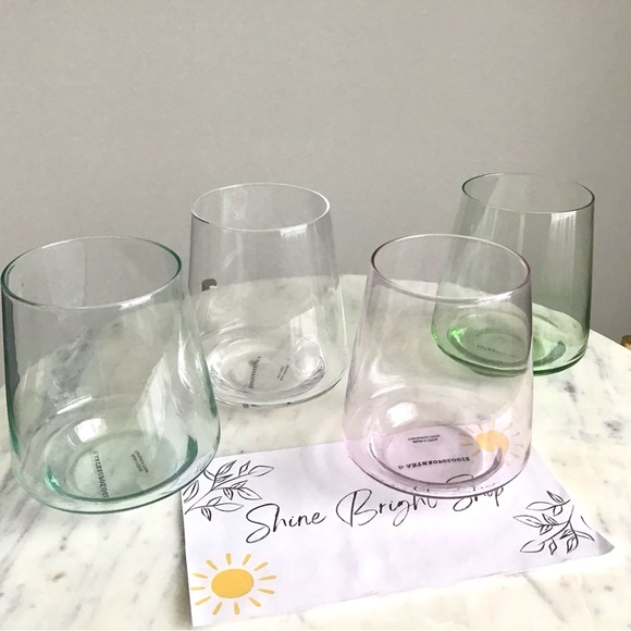 Anthropologie Wine Glasses Set of Four Assorted Colors New In Box - Picture 11 of 13